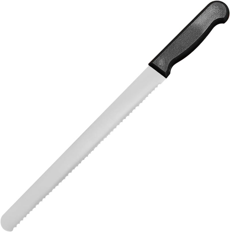 Kitchen master سكين خبز مسنن من الفولاذ المقاوم للصدأ 12 بوصة - أسود - Image 1